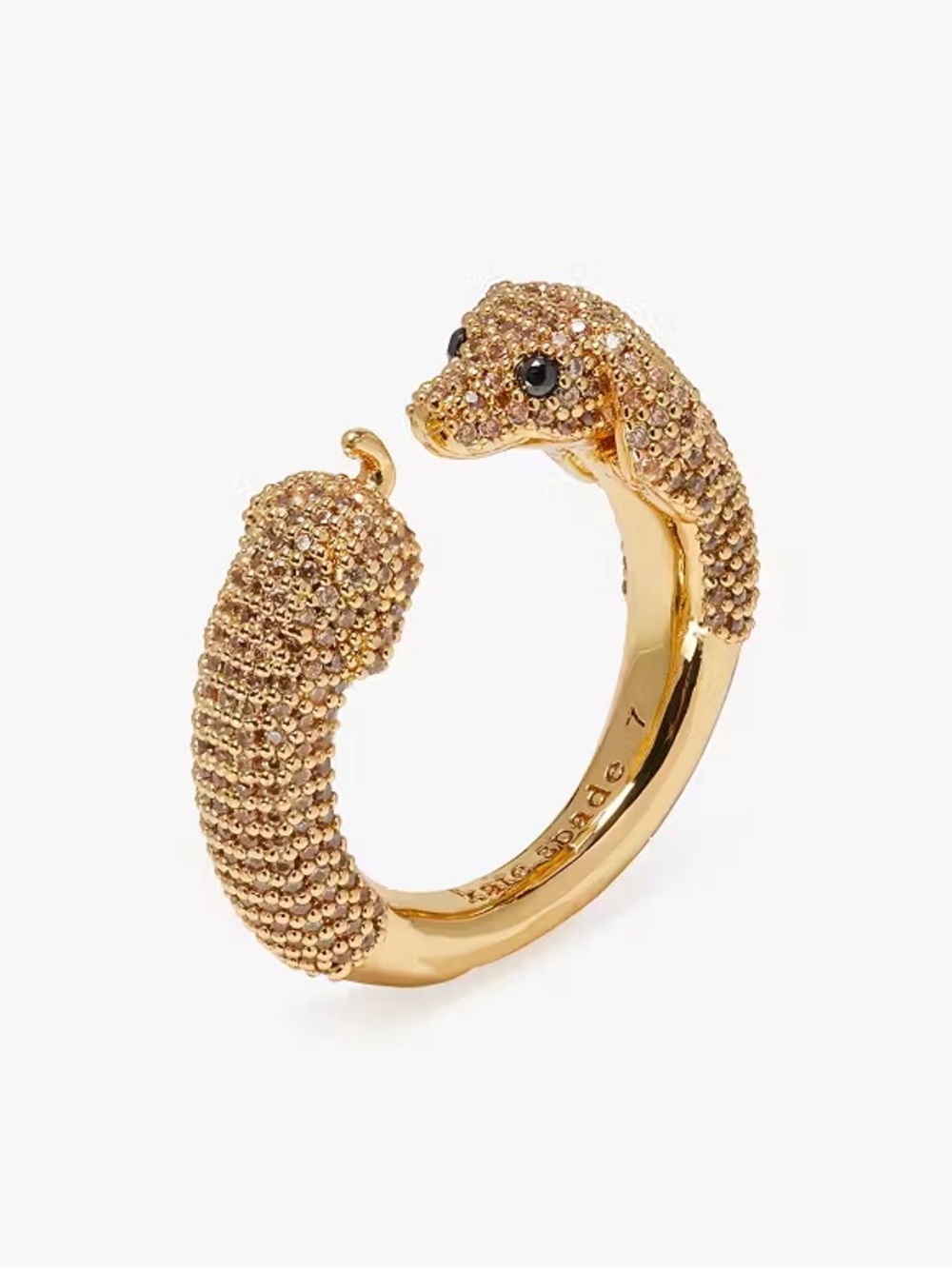 Kate Spade Hot Dog Pavé Ring. Size 6